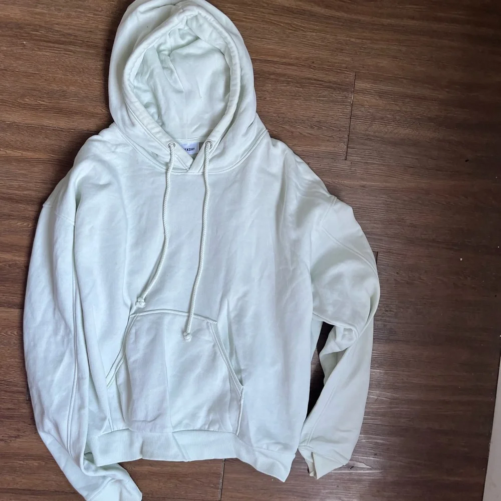 Weekday mint green oversized boyfriend hoodie - Picture 2 of 6